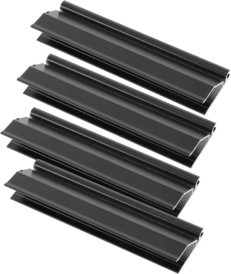 Housoutil 4pcs Aluminum Alloy Baseboard Corner Blocks Easy Install Cabinet Skirting Connectors - Image 1